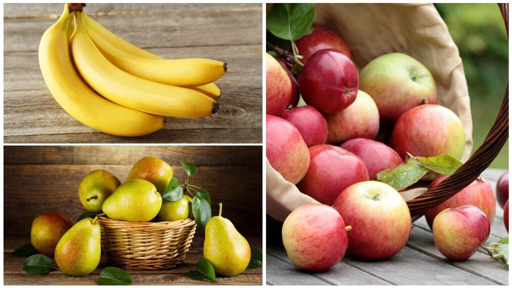 Trái cây tốt cho bệnh gút - chuối, lê và táo