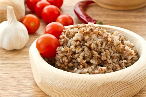 cháo kiều mạch với rau
